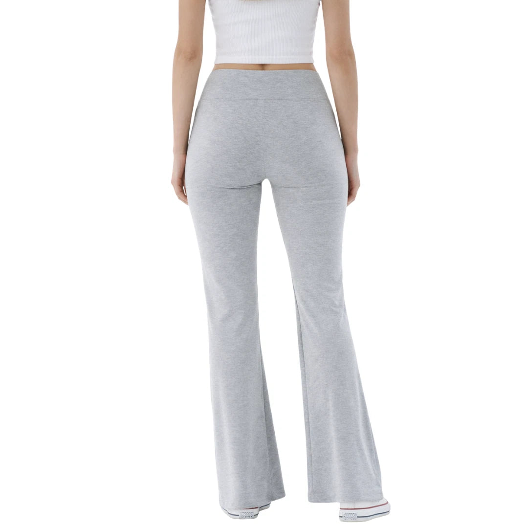 Damen Bootcut Hose aus Baumwollmix mit leichtem Schlag