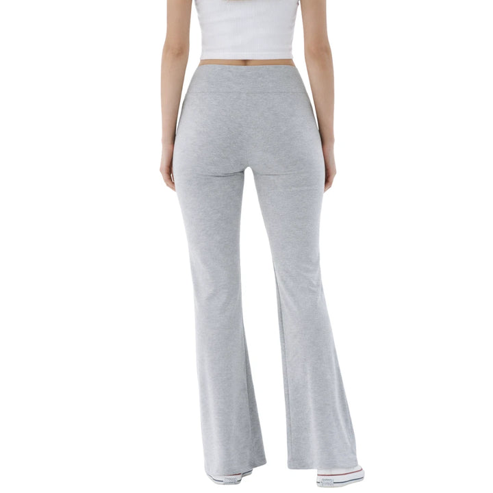 Damen Bootcut Hose aus Baumwollmix mit leichtem Schlag