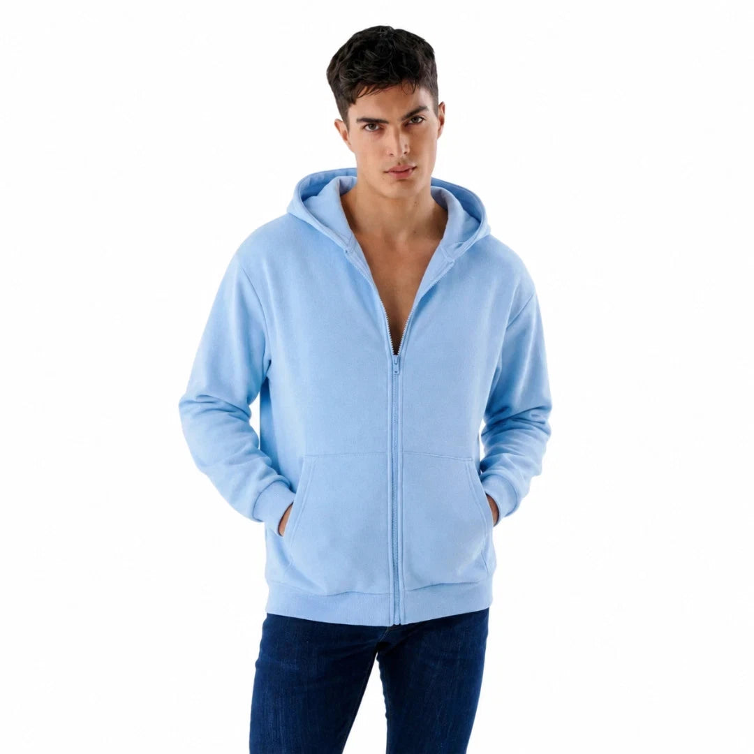 Herren Heavyweight Zip Hoodie mit Reißverschluss aus Baumwollmix