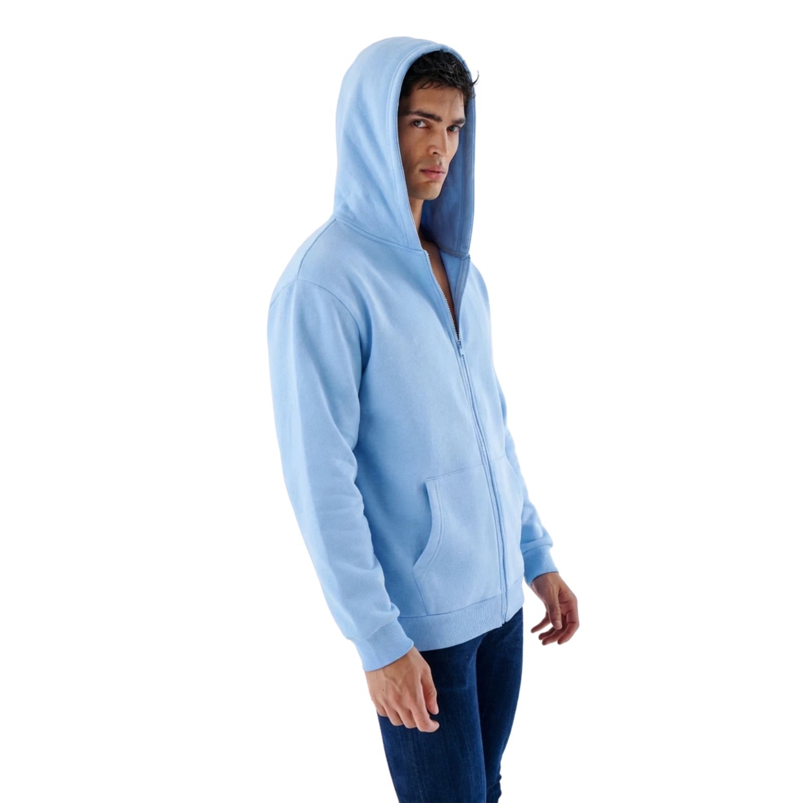 Herren Heavyweight Zip Hoodie mit Reißverschluss aus Baumwollmix
