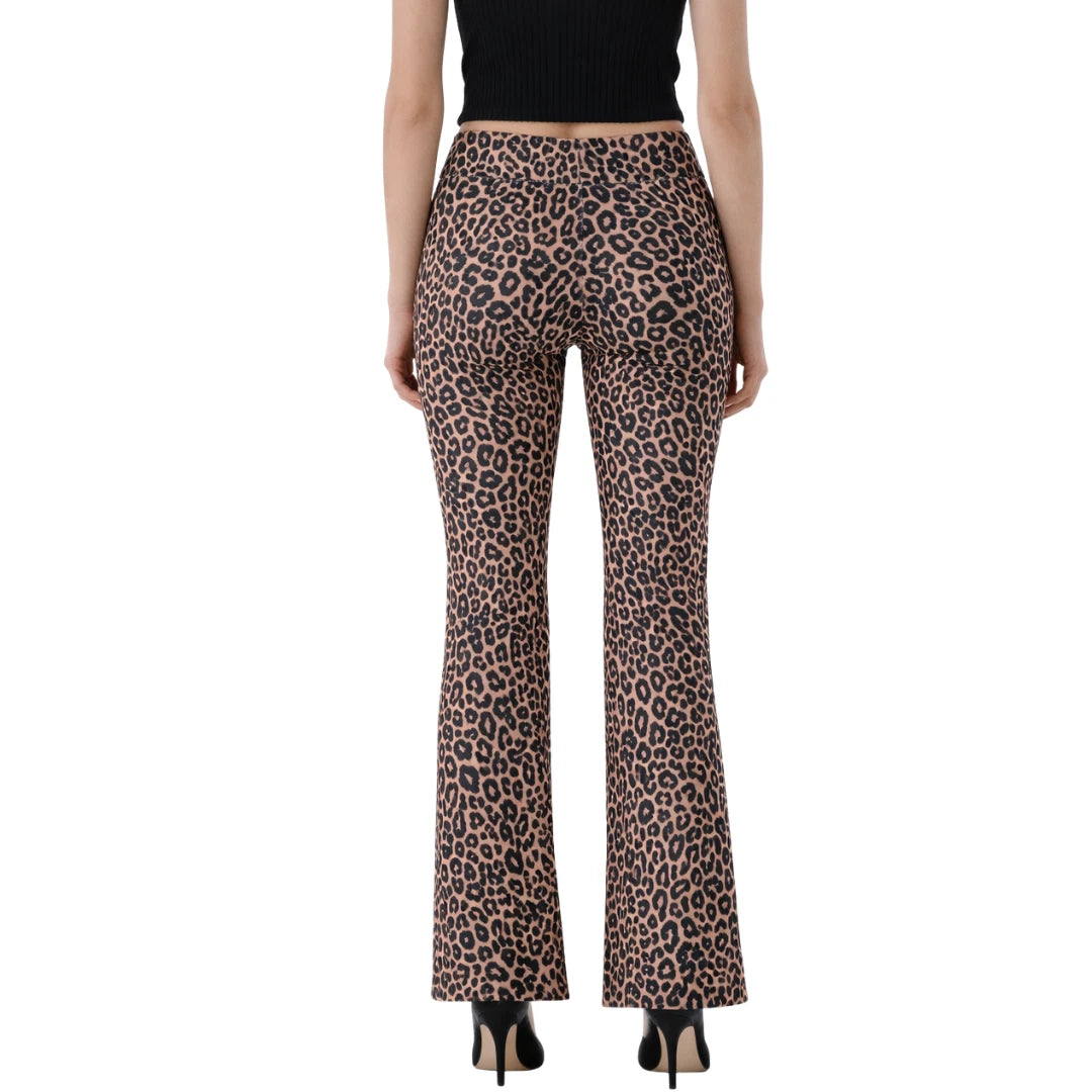 Damen Bootcut Hose aus Baumwollmix mit leichtem Schlag