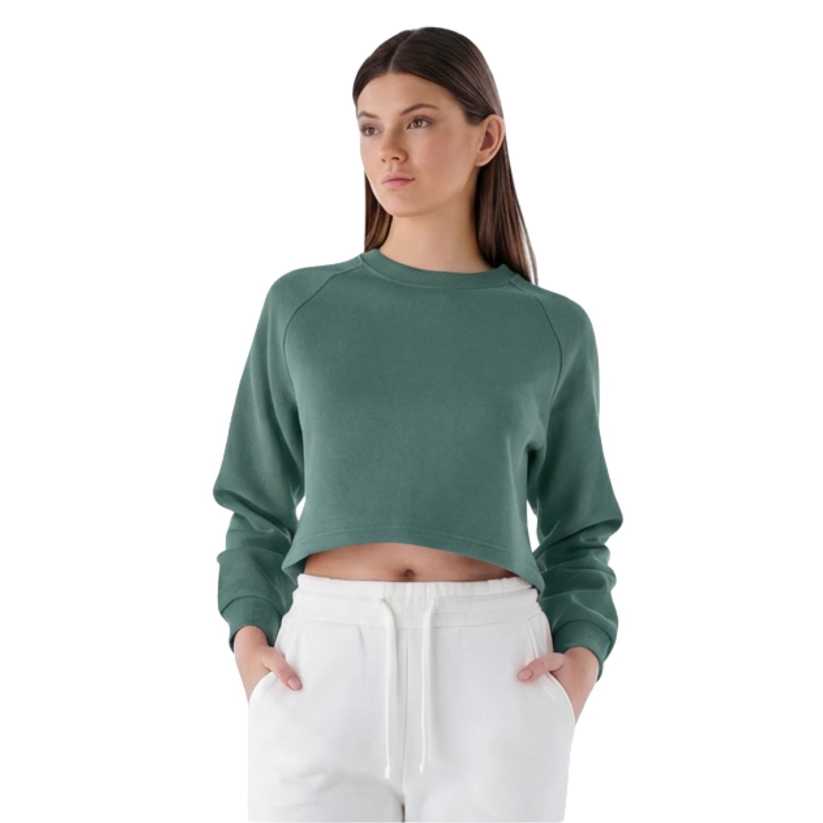Damen Heavyweight Crop Sweatshirt aus Baumwollmix