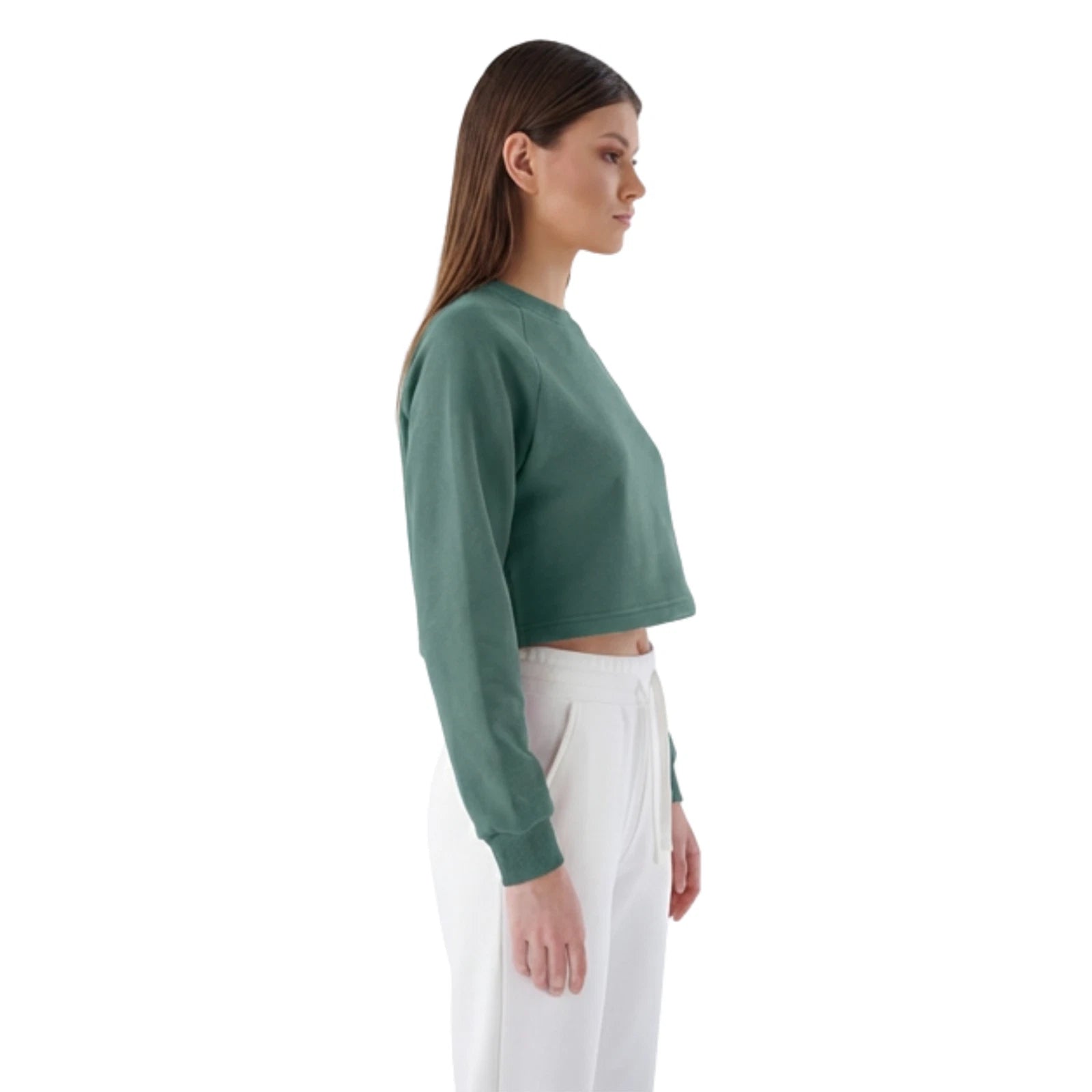 Damen Heavyweight Crop Sweatshirt aus Baumwollmix