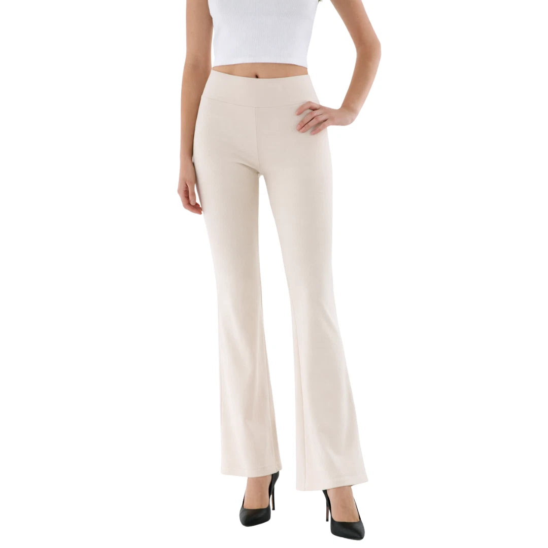Damen Bootcut Hose aus Baumwollmix mit leichtem Schlag