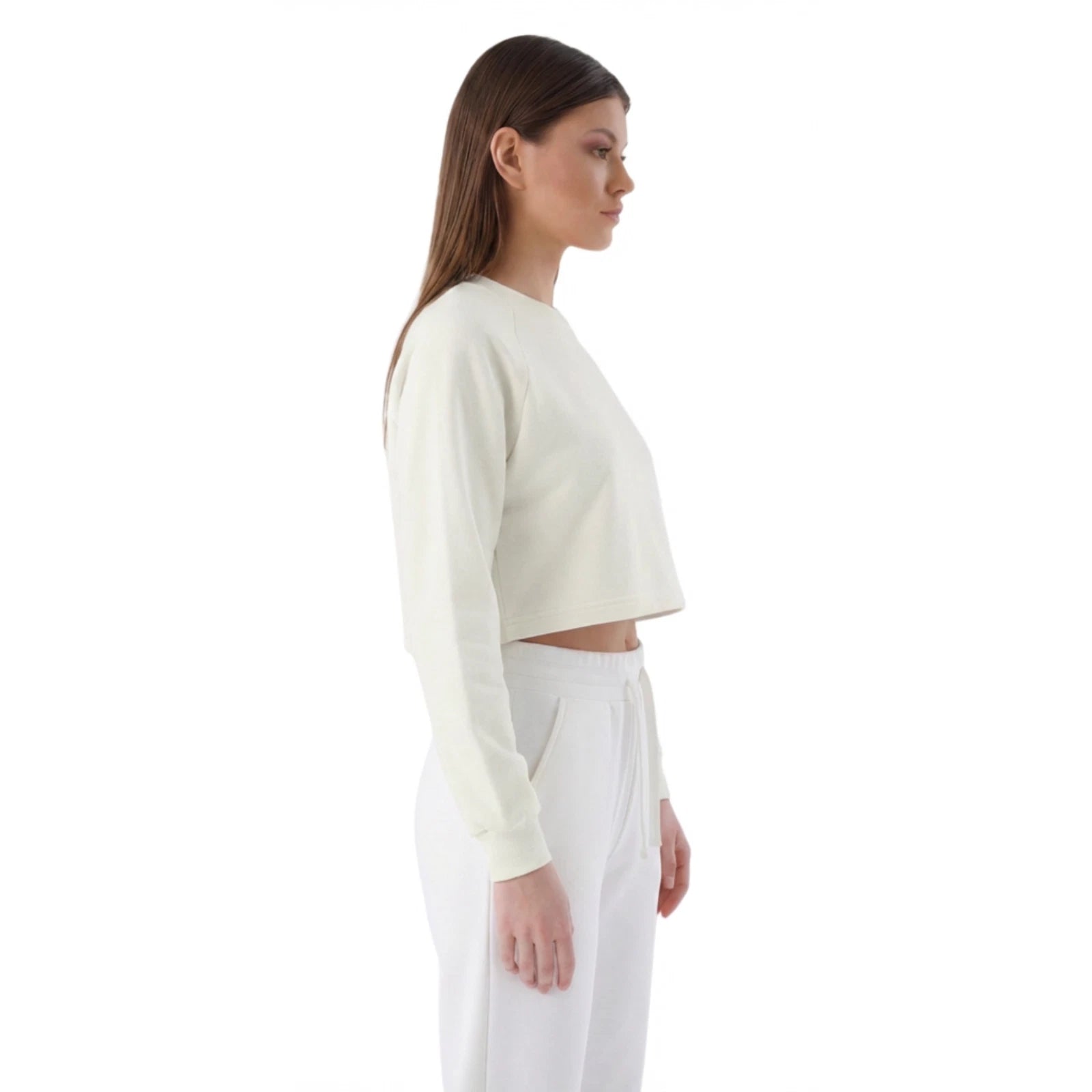 Damen Heavyweight Crop Sweatshirt aus Baumwollmix