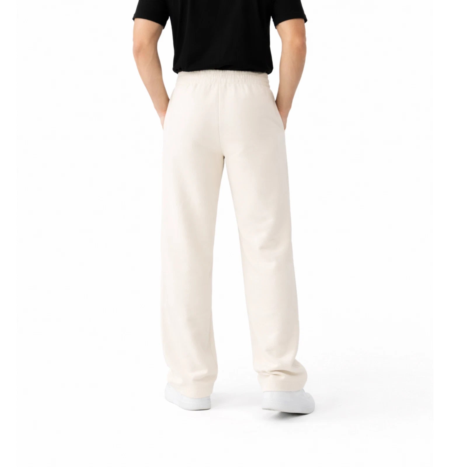Herren Wide Leg Jogginghose aus Baumwollmix