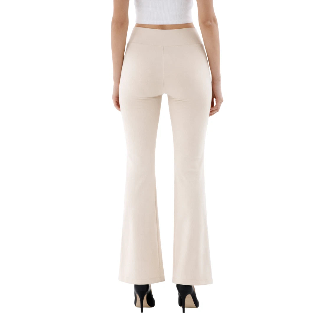 Damen Bootcut Hose aus Baumwollmix mit leichtem Schlag