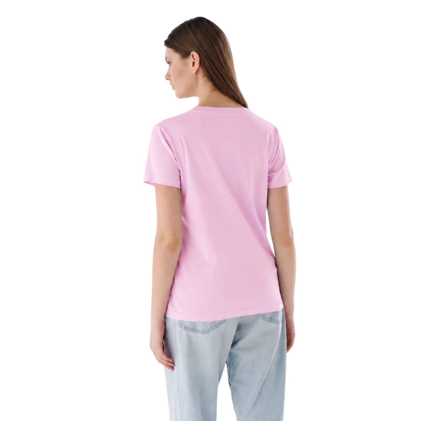 Damen Basic T-Shirt aus 100 % Jersey-Baumwolle mit Rundhals