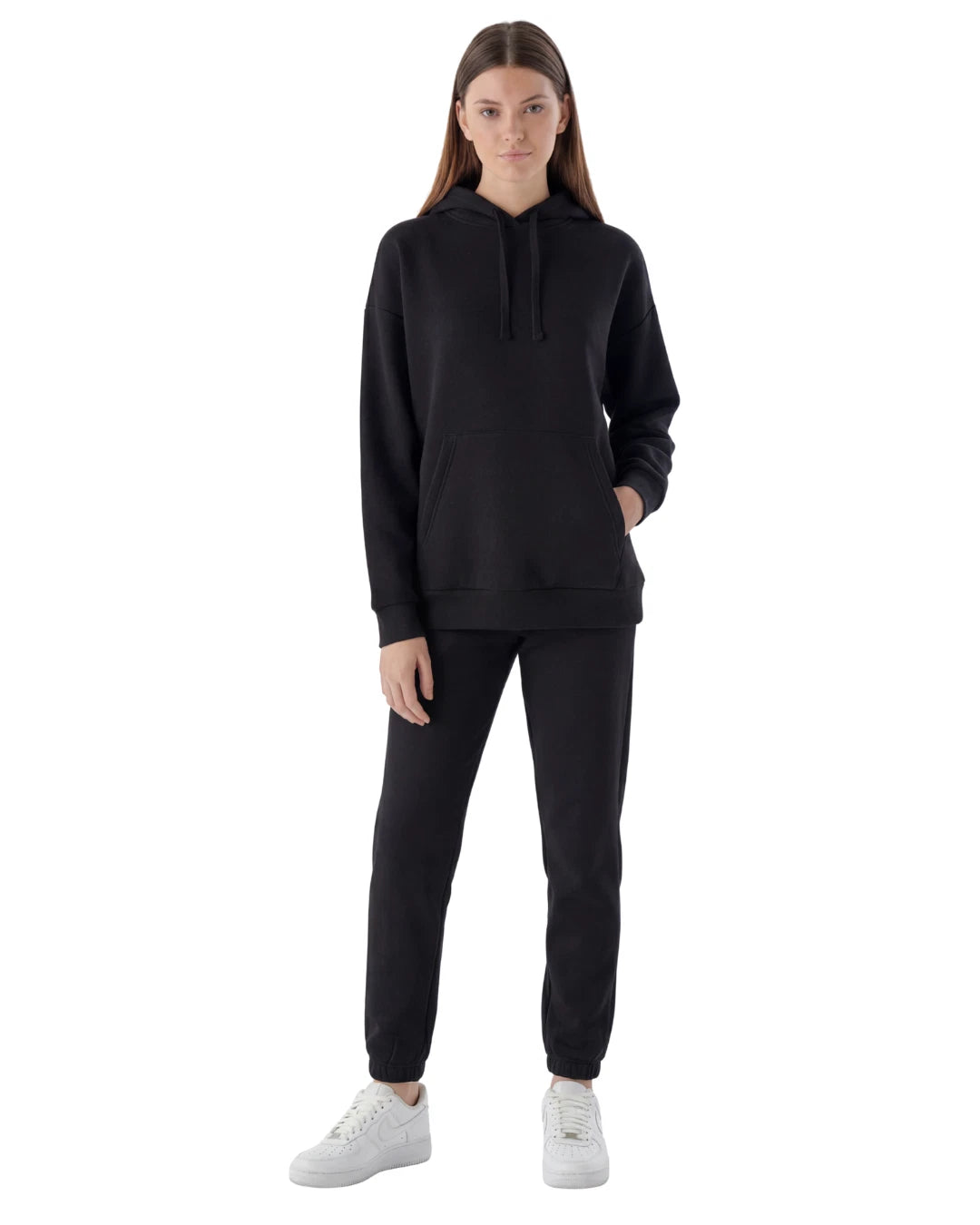 Damen Jogginganzug Set – Hoodie & Jogginghose aus Baumwollmix