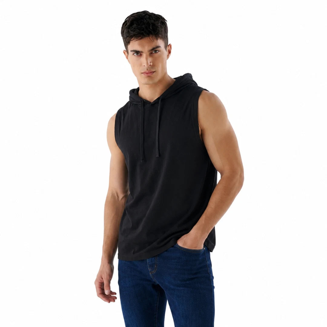 Herren Muskel Hoodie ärmellos – Gym Tanktop