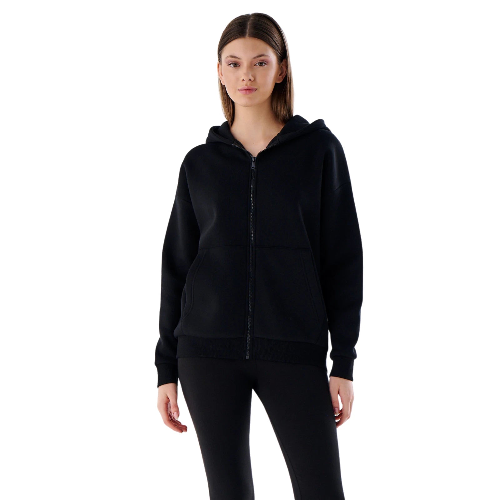 Damen Heavyweight Zip Hoodie aus Baumwollmix