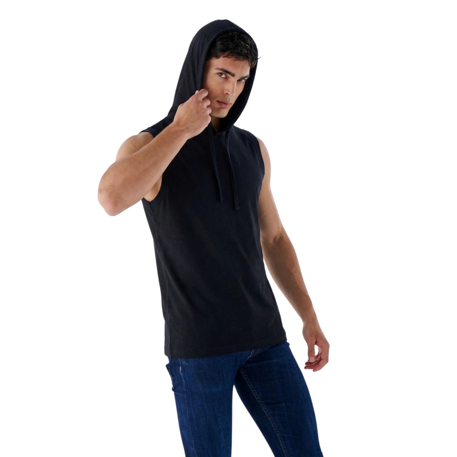 Herren Muskel Hoodie ärmellos – Gym Tanktop