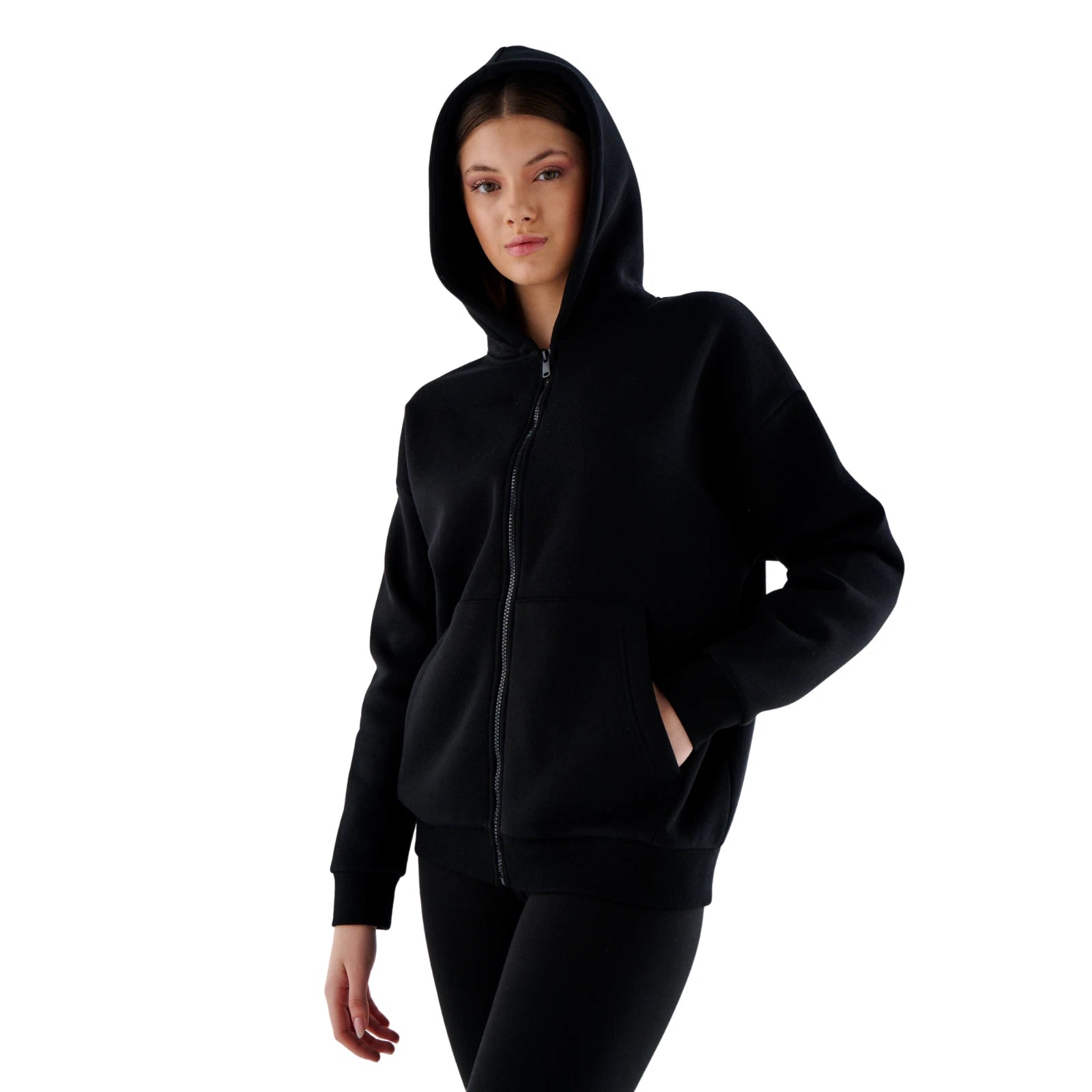Damen Heavyweight Zip Hoodie aus Baumwollmix