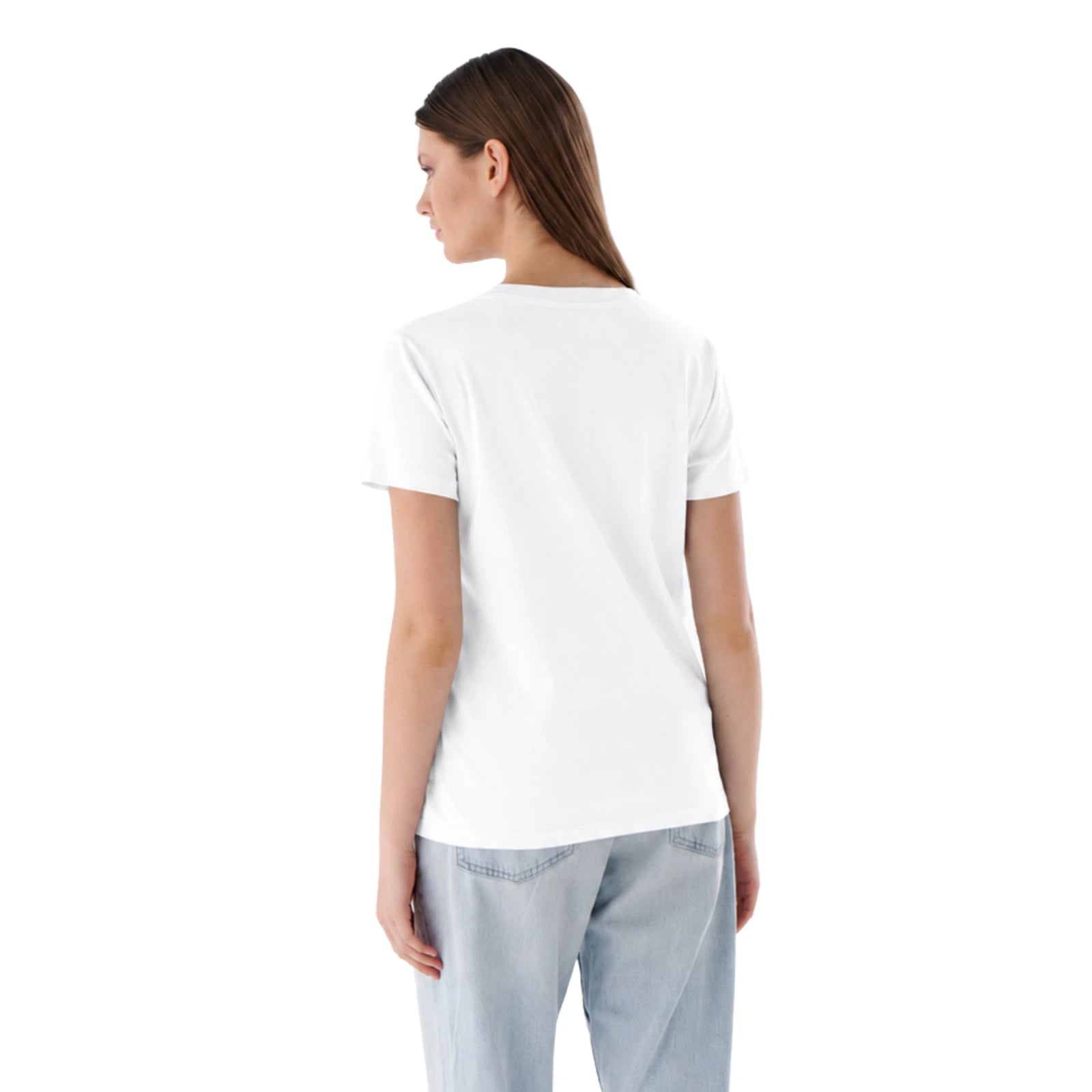 Damen Basic T-Shirt aus 100 % Jersey-Baumwolle mit Rundhals