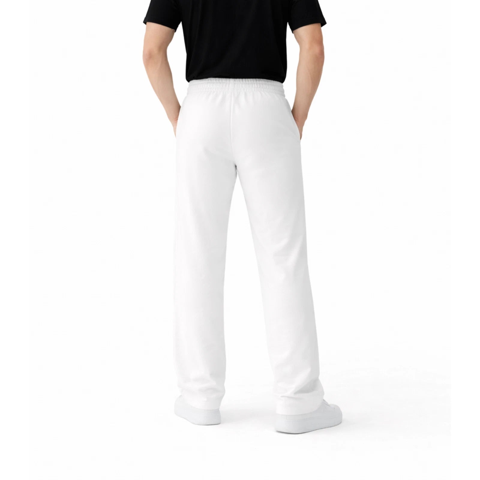Herren Wide Leg Jogginghose aus Baumwollmix